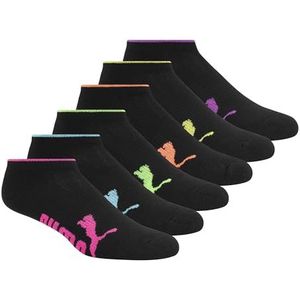 PUMA Dames Low Cut 6 Pack Cushioned Fishing Socks, zwart., 9-11