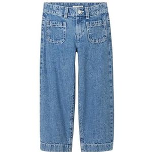TOM TAILOR Meisjesjeans met brede pijpen, 10152 - Mid Stone Bright Blue Denim, 110 cm