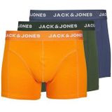 JACK & JONES Jackex Trunks 3 Pack Noos, Donkergroen/verpakking: donker Cheddar - Ensign Blue, M