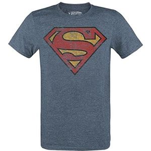 Superman T-shirt voor heren, Denim Melange, M