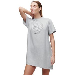 KARL LAGERFELD Nachtshirt voor dames, Grijs/Zwart, XS