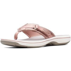 Clarks Breeze Sea Flip-Flop voor dames, Rosegoud, 38 EU