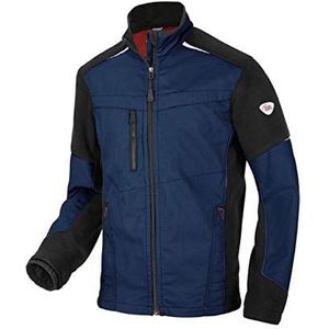 BP 2011-845-8574-58s tuinbroek, stretchbretels met clipbevestigingen, 270,00 g/m² stofmix, waarschuwing/groen, 58s