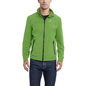 Nautica Mannen Lichtgewicht Stretch Atletische Outdoor Volledige Zip Windjack Bomber Golf Jacket, Gras Groen, Groot