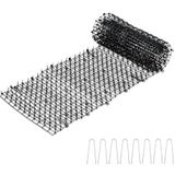 Relaxdays anti katten mat, BxD: ca. 200 x 30 cm, moestuin en planten beschermen, 8 grondpennen, kattenafweer, zwart