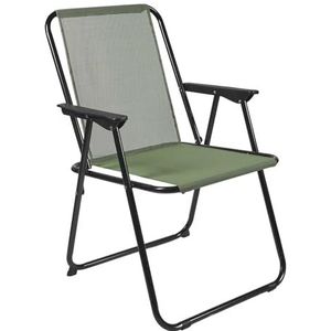 HOME DECO FACTORY, HDO0346, Kaki Gm M8 Klapstoel, Meubels, Tuinmeubilair, Buitenzitplaats, 45x84x54 cm, zithoogte 38 cm, UV-behandeling - Textiel, Groen