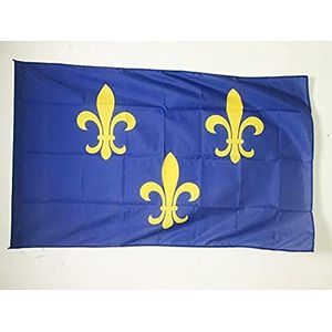 Frans-Amerikanen van Midwest Vlag 150x90 cm voor een paal - Frans-Amerikanen vlaggen 90 x 150 cm - Banner 3x5 ft met gat - AZ FLAG