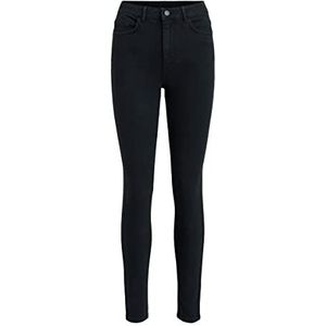 Vila Women's VISKINNIE LIN207 HW Skinny Jeans Broek, Black Denim, L/30, zwart denim, (L) W x 30L
