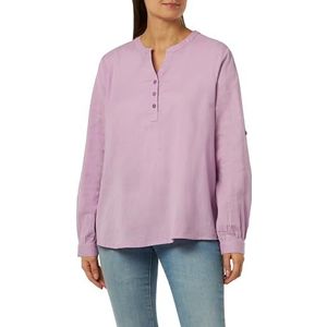 KAFFE Damesblouse met V-hals, lange mouwen, regular fit, halsband, dames, Lupine, 42