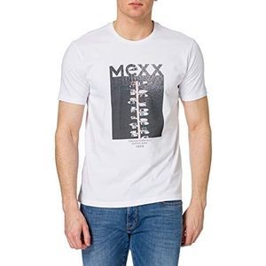 Mexx Heren Crewneck Photo Print T-shirt, wit, XL
