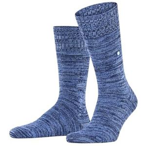 Burlington - Knitting Hill - Heren Sokken - Blauw Marine - Wol Katoen Gedessineerd - 1 Paar