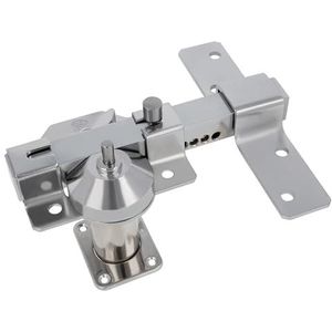 Amig - Insteekslot voor deuren met openingsknop, veiligheidsgrendel en vergrendelingshendel van verchroomd staal, 105 x 170 mm, cilinder 50 mm, kleur zilver | incl. 5 puntssleutels
