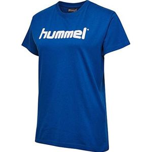 hummel Dames Hmlgo bomuldslogo T-shirts, True Blue, XXL EU