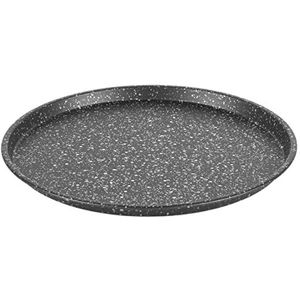 Salter BW10690BRMFOB Megastone Collection pizzapan van koolstofstaal, ronde bakplaat, antiaanbaklaag, eenvoudig te reinigen, ovenbestendig, PFOA-vrij, 29 cm, zwart