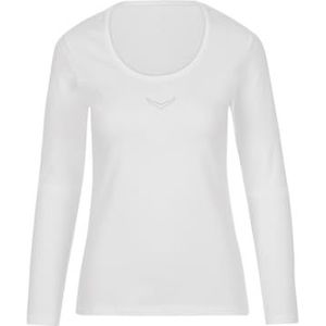 Trigema - Elegante T-shirt - Zwart - Katoen/Elastaan - Lange Mouwen