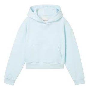 TOM TAILOR Cropped hoodie sweatshirt voor meisjes en kinderen, 34687 - Soft Pastel Blue, 128