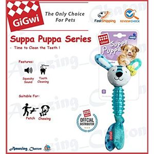 Gigwi Suppa Puppa Squeaker Konijn Voor Puppy's En Kleine Honden Blauw