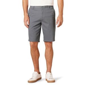 Amazon Essentials Heren Slim-Fit 11"" Flat-Front Comfort Stretch Chino Short, Houtskool, 40