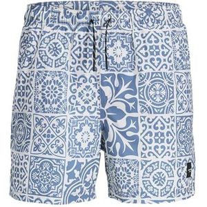 JACK & JONES Heren Jpstmaui Jjswim AOP Tiles AKM, Quiet Harbor, L