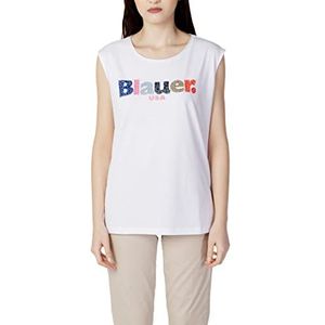 Blauer T-shirt voor dames, 100, optisch wit, S, 100 optisch wit, 36 NL