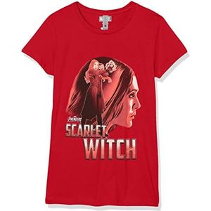 Marvel Little, Big Scarlet Witch SIL Girls T-shirt met korte mouwen, rood, XS, rood, XS, Rood, XS