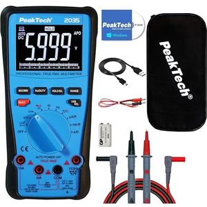 PeakTech 2035 - True RMS 1000 V digitale multimeter 6.000 counts, USB