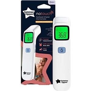 Tommee Tippee NoTouch Infrarood voorhoofd digitale babythermometer, 1 seconde directe metingen in °C of °F, geheugenfunctie, 0m+