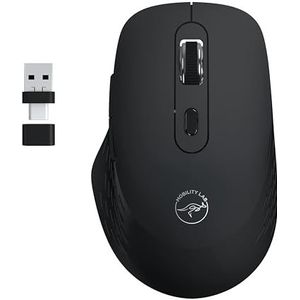 Mobility Lab Omega - Draadloze Bluetooth-muis - Zwart - Ergonomisch - USB en USB-C ontvanger