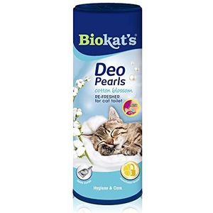 Biokat's Deo Pearls Cotton Blossom - Geparfumeerde strooiseltoevoeging, voor frisheid en vaste strooiselklonten in de kattenbak - 6 blikjes (6 x 700 g)