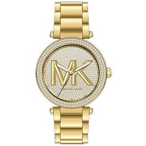 Michael Kors - Parker analoog quartz horloge met gouden roestvrijstalen band voor dames MK7283