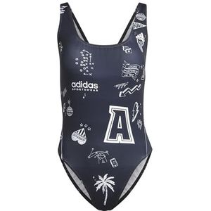 adidas IA3343 IA3343 zwempak voor dames, zwart/wit, maat 40