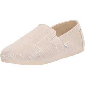TOMS Redondo Loafer Flat voor dames, Natuurlijke Metallic Slubby Geweven, 42 EU