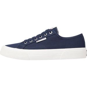 Tommy Hilfiger - Sneakers - Blauw - Canvas - Vetersluiting