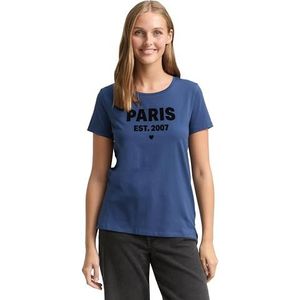 TOM TAILOR Denim T-shirt voor dames, 10318 - Dark Duck Blue, XL