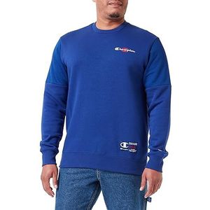 Champion Legacy Basketbal-Powerblend Fleece Crewneck Sweatshirt voor heren, Blu College/Rosso Scuro, M