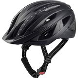 ALPINA Unisex - Volwassenen, HAGA LED Fietshelm, black matt, 55-59 cm