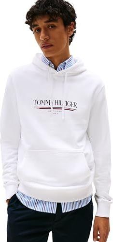 Tommy Hilfiger, Heren, Sweatshirts & Hoodies, Wit, Maat: 3XL Katoen,