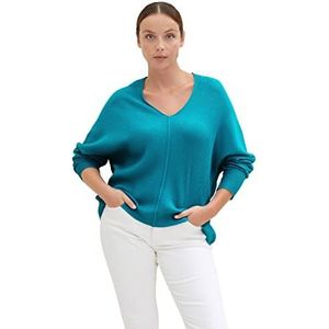 TOM TAILOR Dames Plusize gebreide trui 1035030, 30014 - Teal Blue, 48