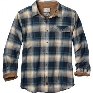 Legendary Whitetails Buck Camp Flanel Herenoverhemd, lange mouwen, geruit overhemd met knoopsluiting, corduroy-manchetten, XXL