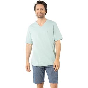 Eminence Biologisch katoen, korte pyjama, nacht heren, Celadon/Blauw, S