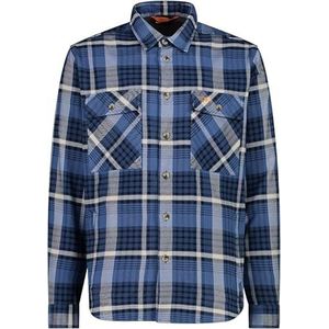 CMP - Flanellen Hemd - Olijfzwart-Wit - Maat 58