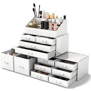 Make-up Organizer - Wit - Opbergladen Display Dozen Case - 12D - Grote Capaciteit