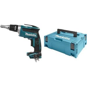 Makita DFS452Z Accu-Droogbouwschroevendraaier, 490 W, 18 V, Blauw & Makita 821550-0, Makpac Maat 2, Medium, Blauw