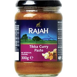 Rajah Tikka Currypasta – scherpe kruidenpasta gebaseerd op de populaire Engelse Tikka-curry – ideaal voor het kruiden van vlees, vis of groenten – 1 x 300 g