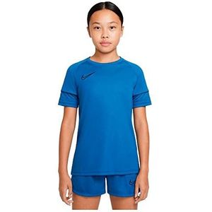 Nike Y Dri-Fit Acd21 Top Sleeve Shirt, DK Marina Blue/Black/Black, XS Unisex Kinderen