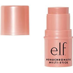 e.l.f. Monochromatic Multi Stick, luxueus romige, mengbare kleur, voor ogen, lippen en wangen, Glistening Peach, 4,4 g