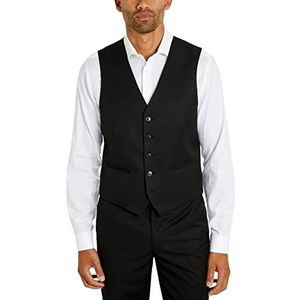 Van Heusen Heren Regular Fit Suit scheidt zakelijk vest, zwart, XL, Zwart, XL