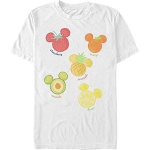 Disney Classics Mickey Classic - Assorted Fruit Unisex Crew neck T-Shirt White 2XL