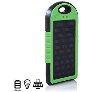 Silica dmt164green – Power Bank Solar Waterproof 5000 mAh, groen