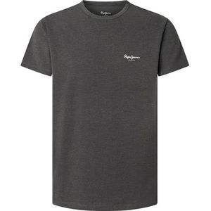 Pepe Jeans Heren Original Basic 3N T-shirt, grijs (donkergrijs gemêleerd), L, Grijs (Donkergrijs Marl), L